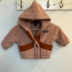 Patagonia pink fleece toddler jacket